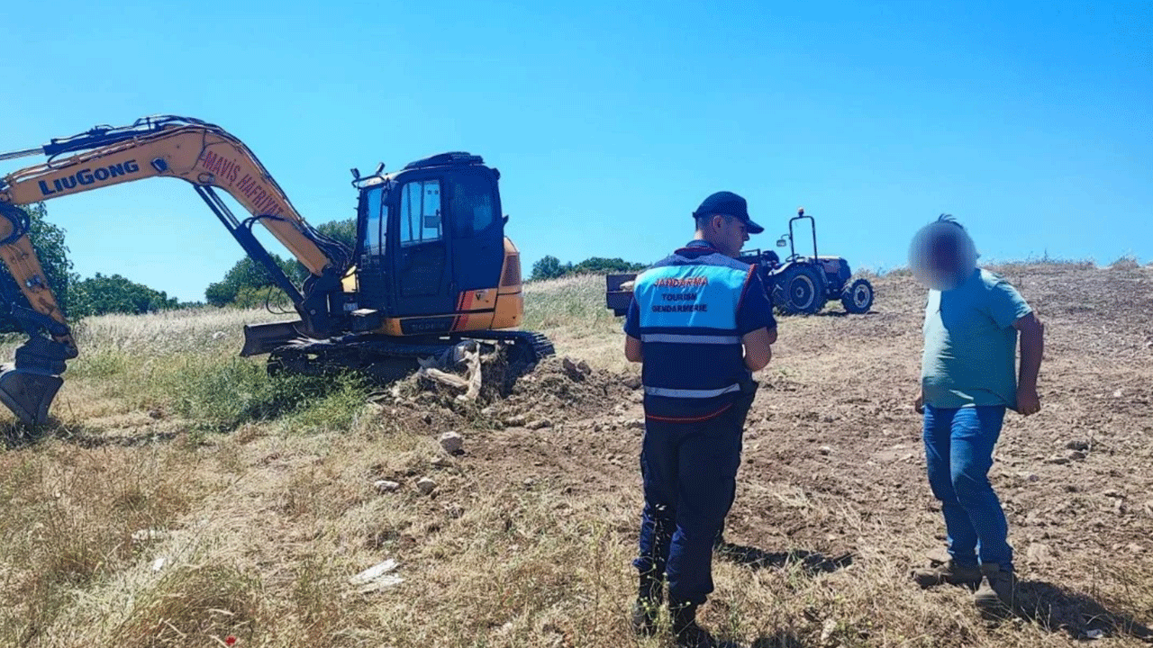 Aydın'da kaçak kazıya jandarma baskını!