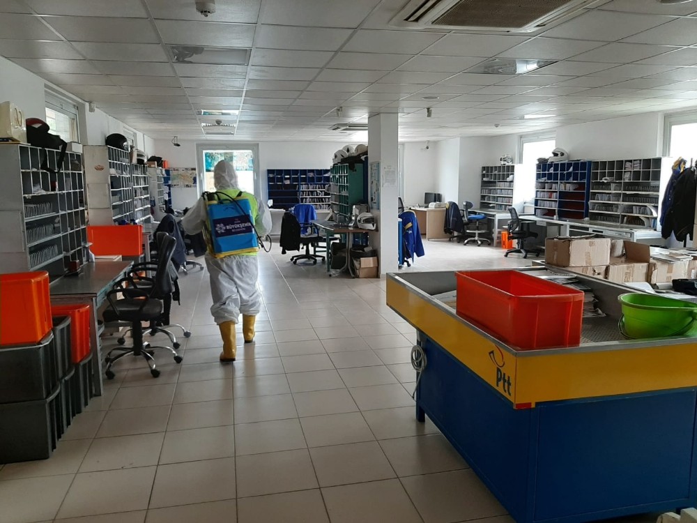 Aydın’da kamu binaları dezenfekte ediliyor 