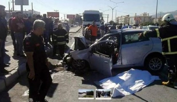 Aydın'da korkunç kaza otomobil ve kamyon çarpıştı: 1 ölü, 1 yaralı