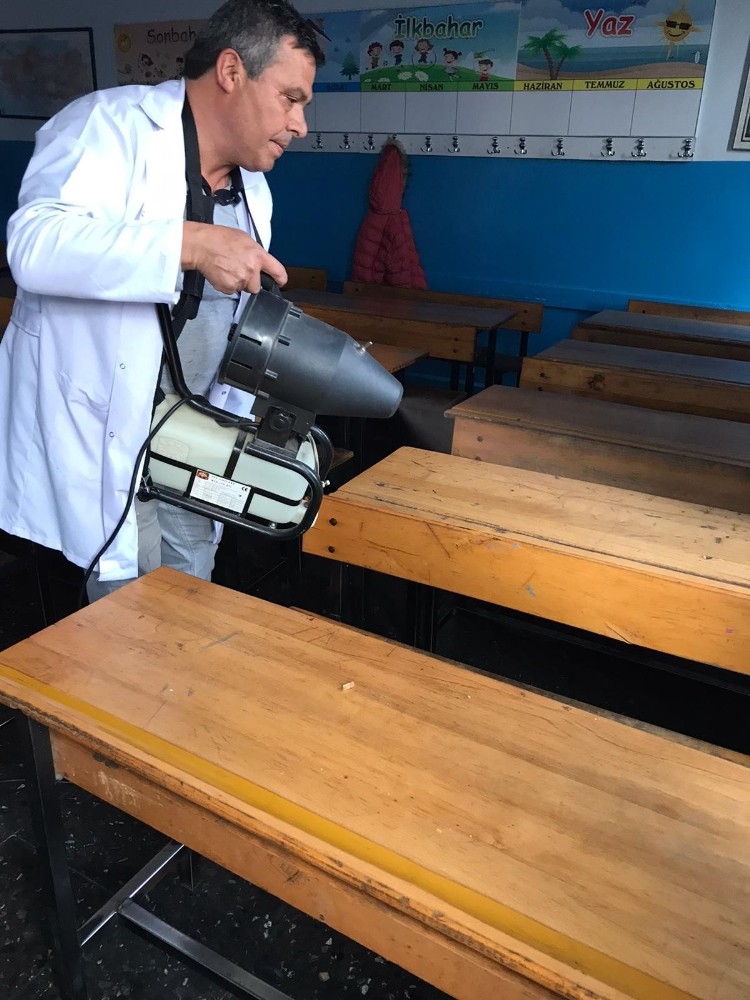 Aydın’da okullar dezenfekte ediliyor 