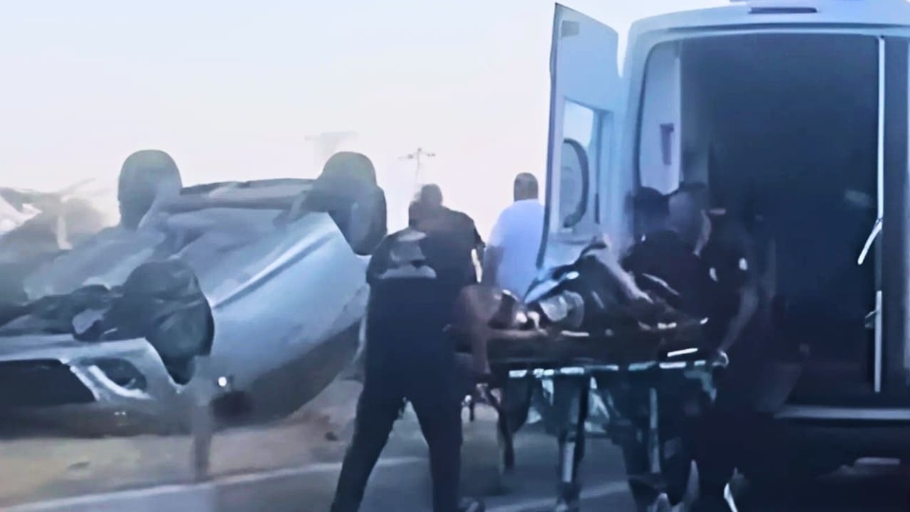 Aydın'da otomobil takla attı