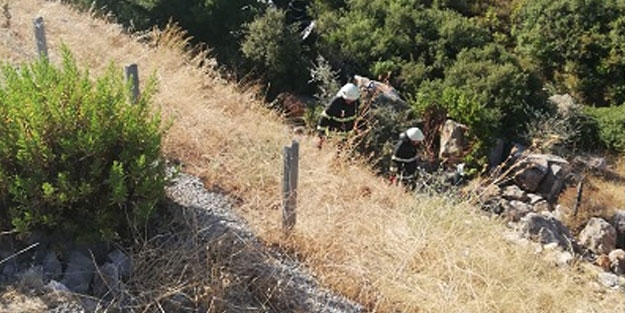 Aydın'da otomobil uçuruma yuvarlandı: 1 ölü, 2 yaralı