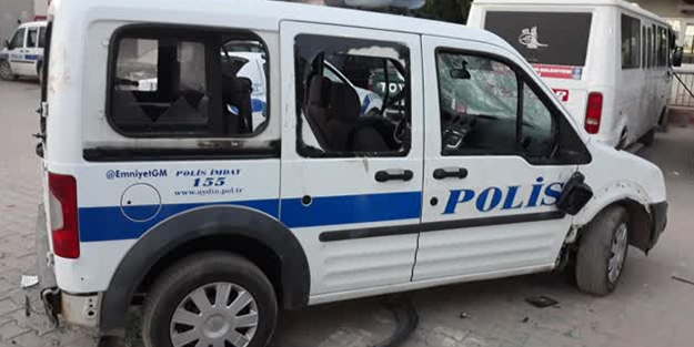 Aydın'da polis karakolunu taşladılar!