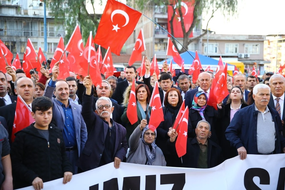 Aydın’da şehitler için yürüyüş, dua ve hayır yemeği düzenlendi 