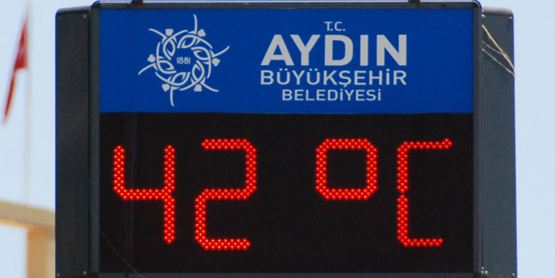Aydın'da termometreler 42'yi gösterdi