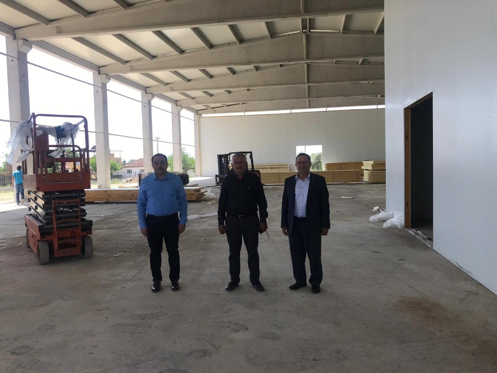 Aydın’da yenilenebilir enerji kaynaklı soğuk hava deposunun inşaatı sürüyor 