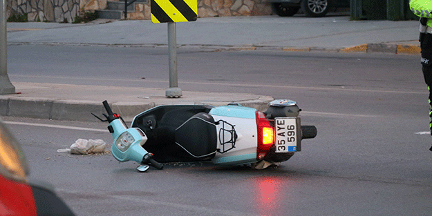 Aydınlatma direğine çarpan motosiklet sürücüsü ağır yaralandı