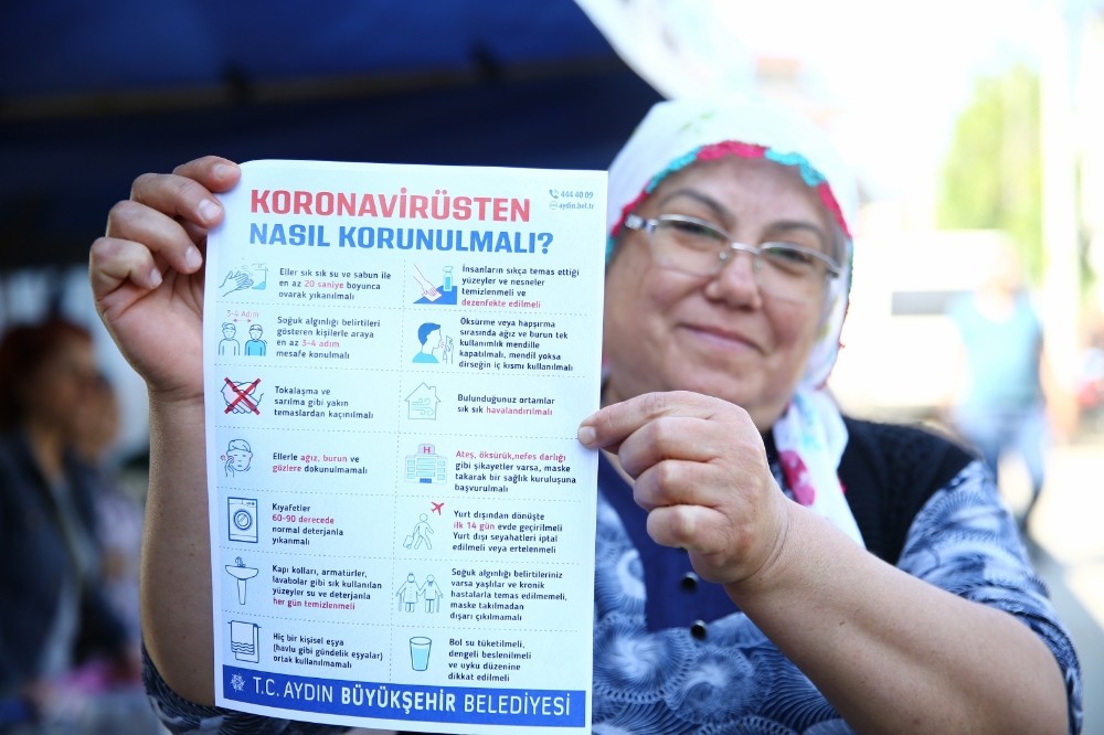 Aydınlılar koronavirüse karşı bilinçleniyor 