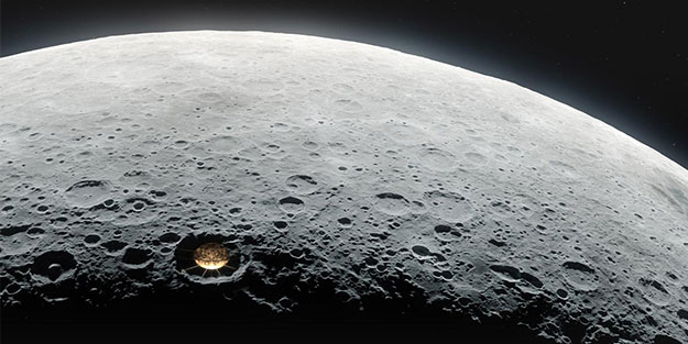 Ay'ın karanlık bölgesinde dev bir demir yığını keşfedildi