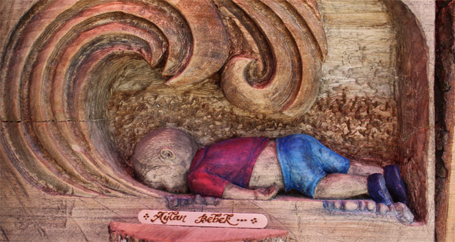 Dünyayı utandıran görüntüyü ağaca kazıdı