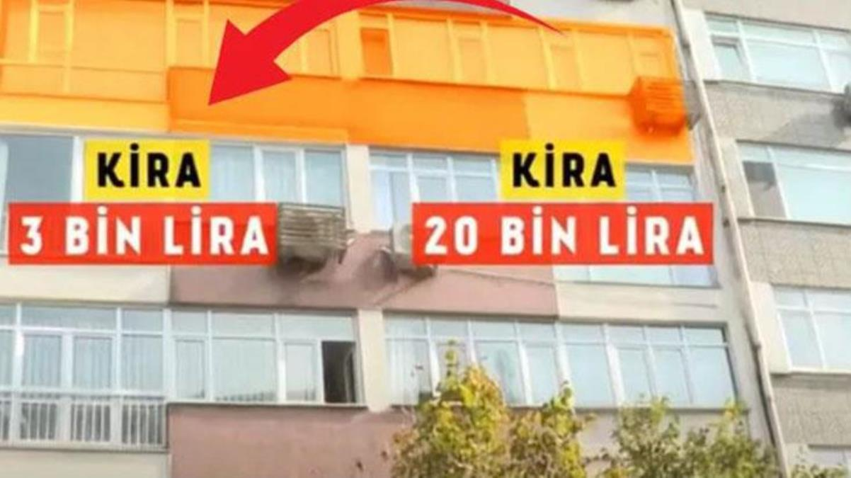 Aynı apartman aynı daire! Biri 3 bin, diğeri 20 bin TL kira