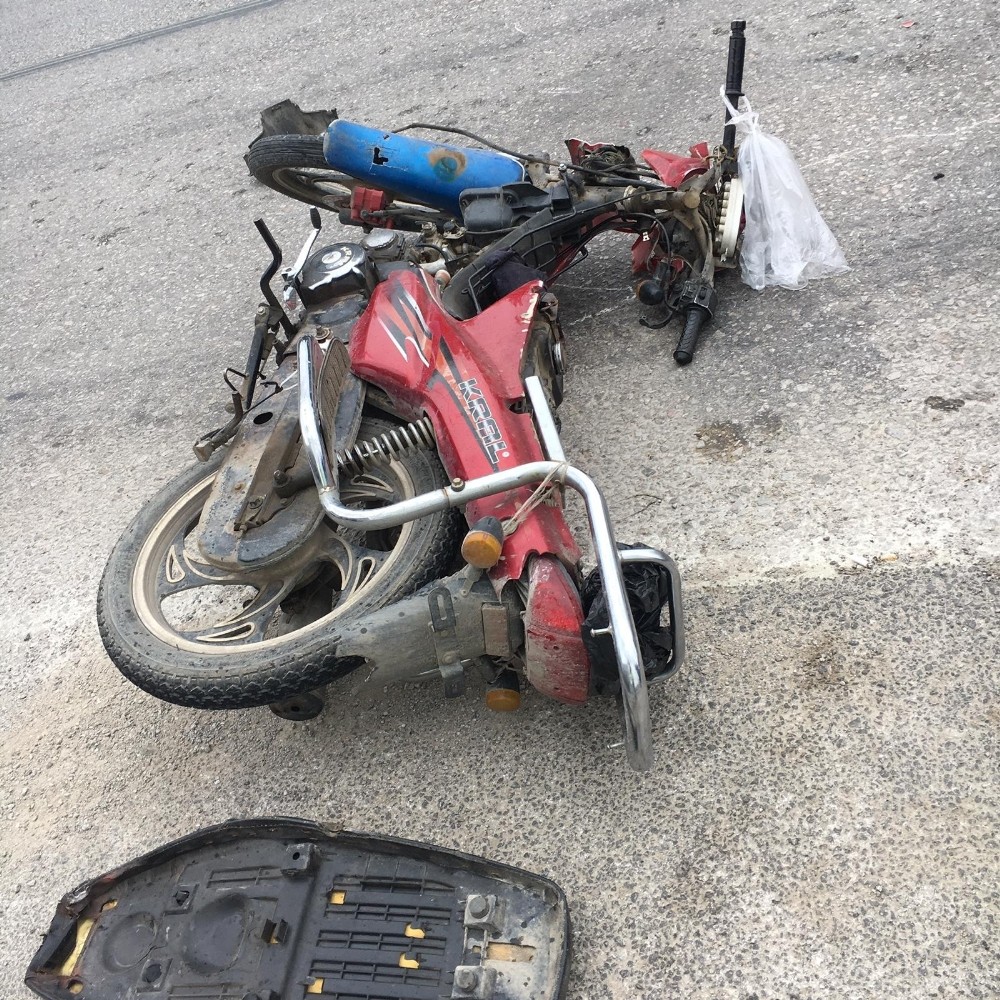 Ayvacık’ta motorsiklet kazası: 1 yaralı 