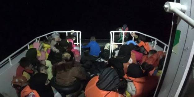 Ayvalık açıklarında çok sayıda göçmen kurtarıldı