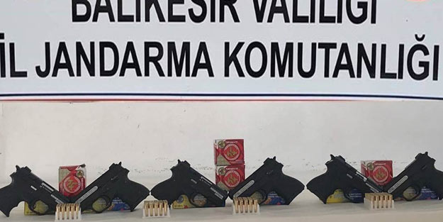 Ayvalık’ta 6 tabanca ve 100 mermi ile yakalanan şahıs tutuklandı