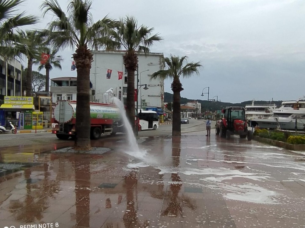 Ayvalık’ta dezenfeksiyon çalışmaları aralıksız sürüyor 