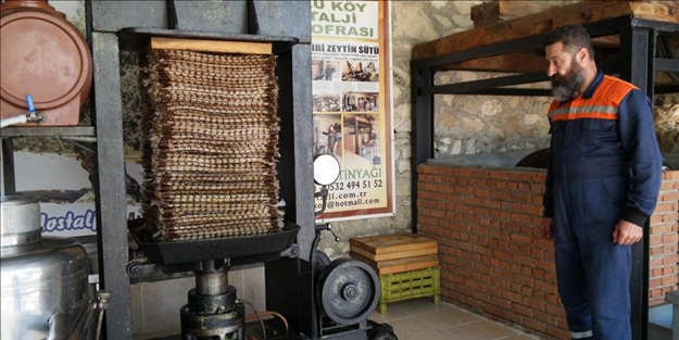 Ayvalık'ta 'zeytin sütü' üretildi