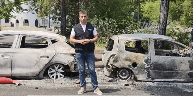 Azerbaycan Devlet Televizyonu çalışanlarına alçak saldırı! Fransa'ya tepki yağdı