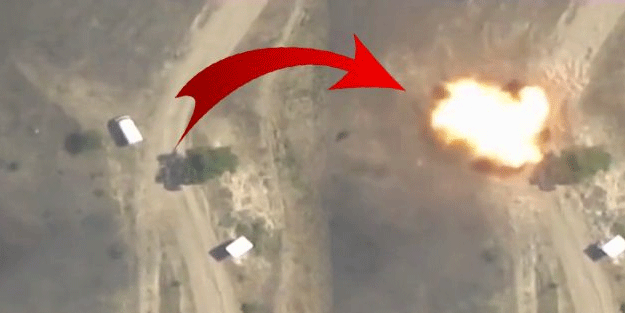 Azerbaycan, Ermenistan'ı böyle vurdu... İşte nefes kesen o anlar