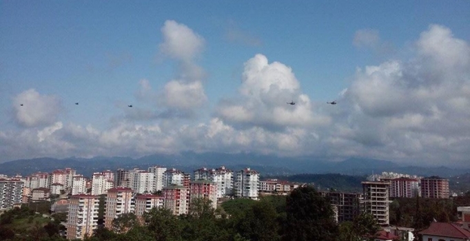 Azerbaycan helikopterleri, Karadeniz’de heyecan oluşturdu