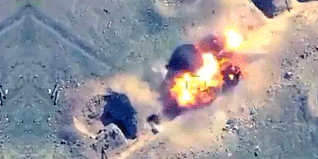 Azerbaycan intikamı böyle aldı! İşte SİHA’lardan inanılmaz görüntüler