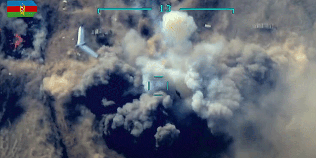 Azerbaycan Ordusu SİHA ile vurdu! İsrail yapımı drone...