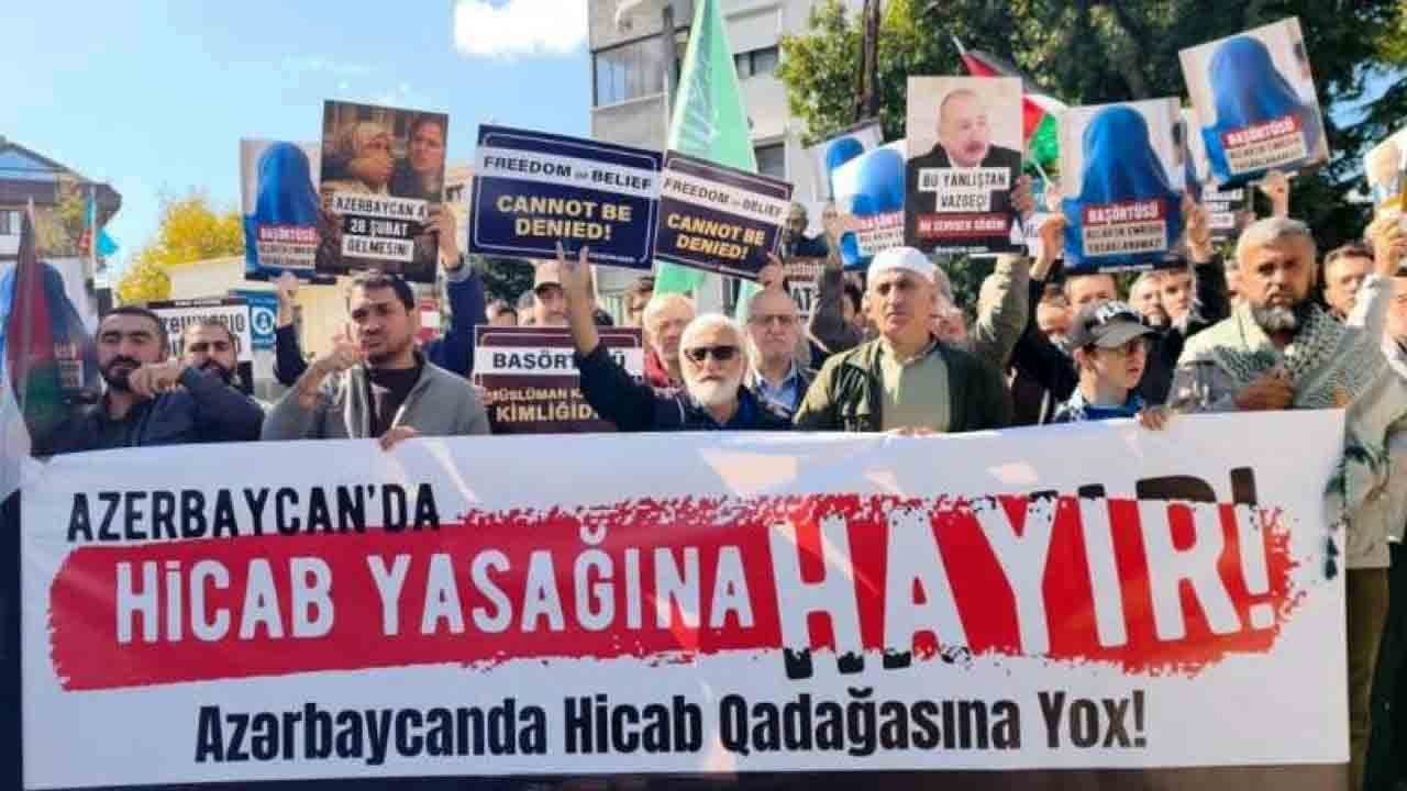 Azerbaycan’daki kısıtlama İstanbul’da protesto edilecek: Konsolosluk önünde başörtüsü eylemi