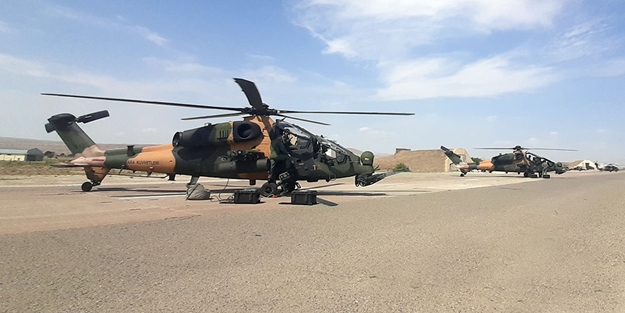 Azerbaycan'daki ortak tatbikatta ATAK helikopterleri de yer aldı