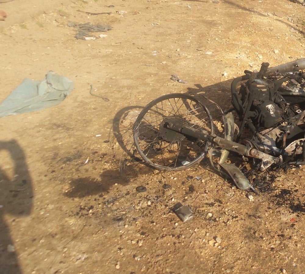 Azez ve Afrin arasındaki yolda bomba yüklü motosiklet patladı 