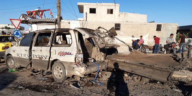 Azez’de bombalı saldırı