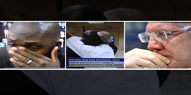 Aziz Yıldırım ile Moussa Sow'dan duygusal veda