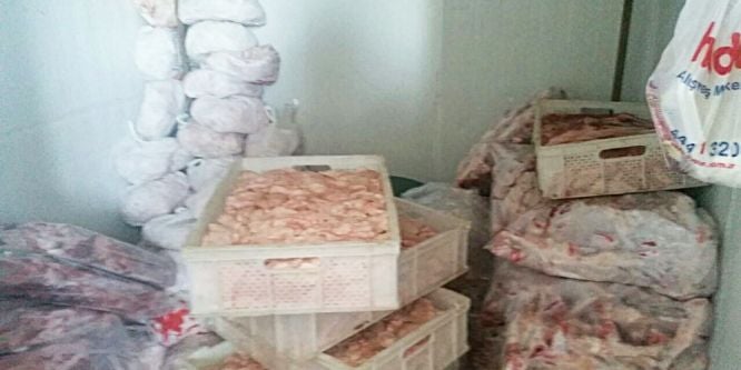 590 kilogram kaçak et ele geçirildi