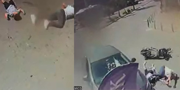 Baba ve oğlu ölümden kıl payı kurtuldu!