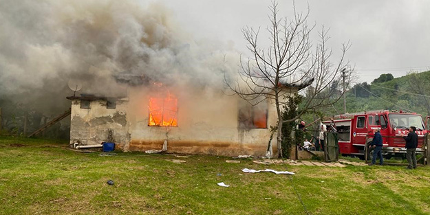 Babaannesinin de içinde olduğu evi benzin dökerek yaktı