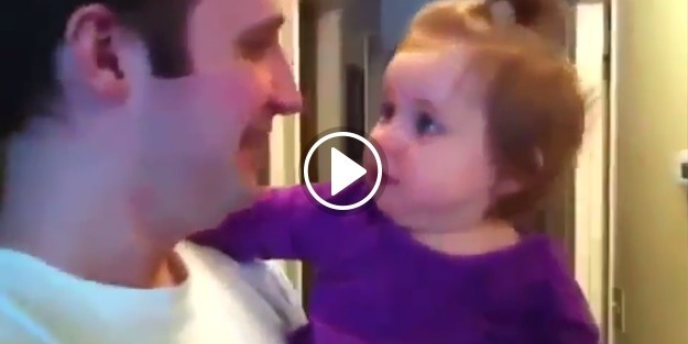 Babasını sakalsız gören kızın tepkisi