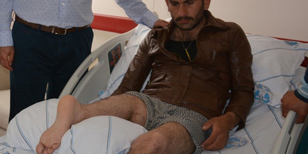 Bacağını ters diktiler