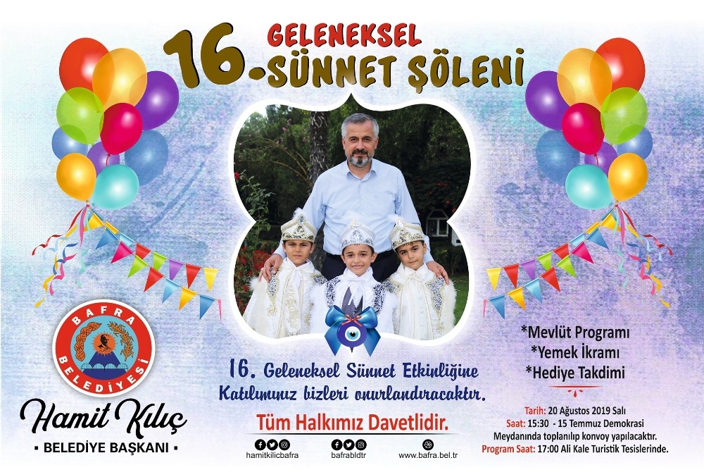 Bafra 16. Sünnet Şöleni başlıyor 