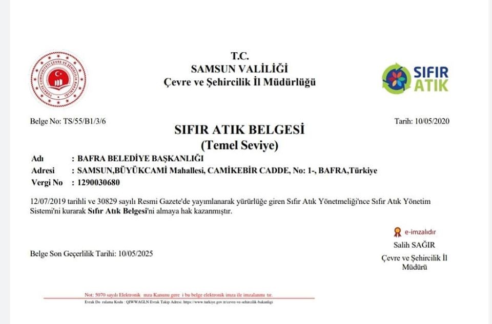 Bafra Belediyesi’ne 