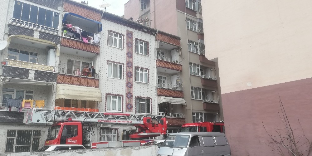 Bafra’da baca yangını 