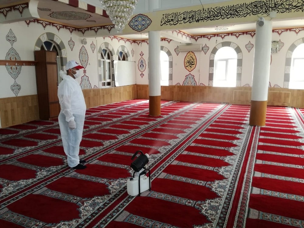 Bafra’da camilere dezenfekte 