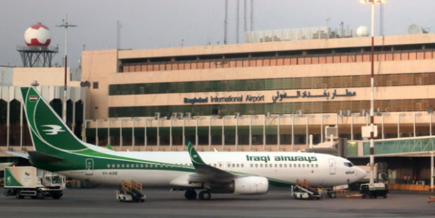 Bağdat Havalimanı'nda yangın paniği