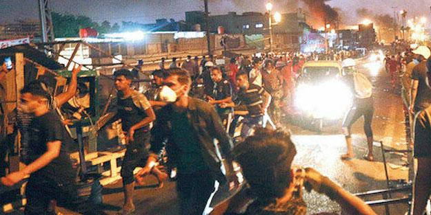 Bağdat'ta polis halkın üzerine ateş açtı