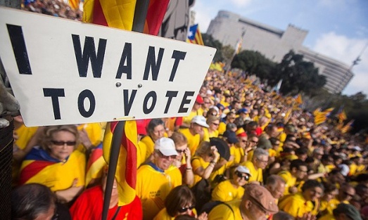 Bağımsızlık yanlısı Katalanlar gösteri düzenledi