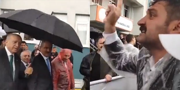 Bağırışları Erdoğan'ı şaşkına çevirdi! Olay anlar