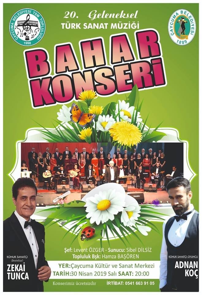 Bahar konserine ünlü bestekar Zekai Tunca konuk olacak 