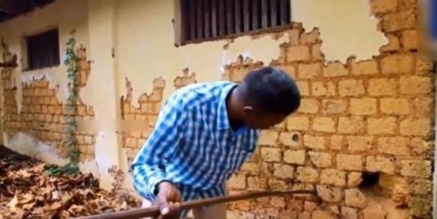 Bahçe duvarından öyle bir şey çıktı ki!