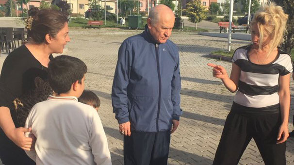 Bahçeli spor yaparken böyle görüntülendi