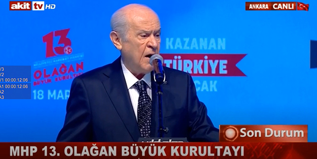 Bahçeli'den Abdurrahim Karakoç şiiri