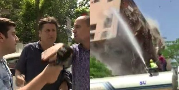 Bahçelievler'deki kontrolsüz yıkım sonrası müteahhitten muhabirlere çirkin saldırı!