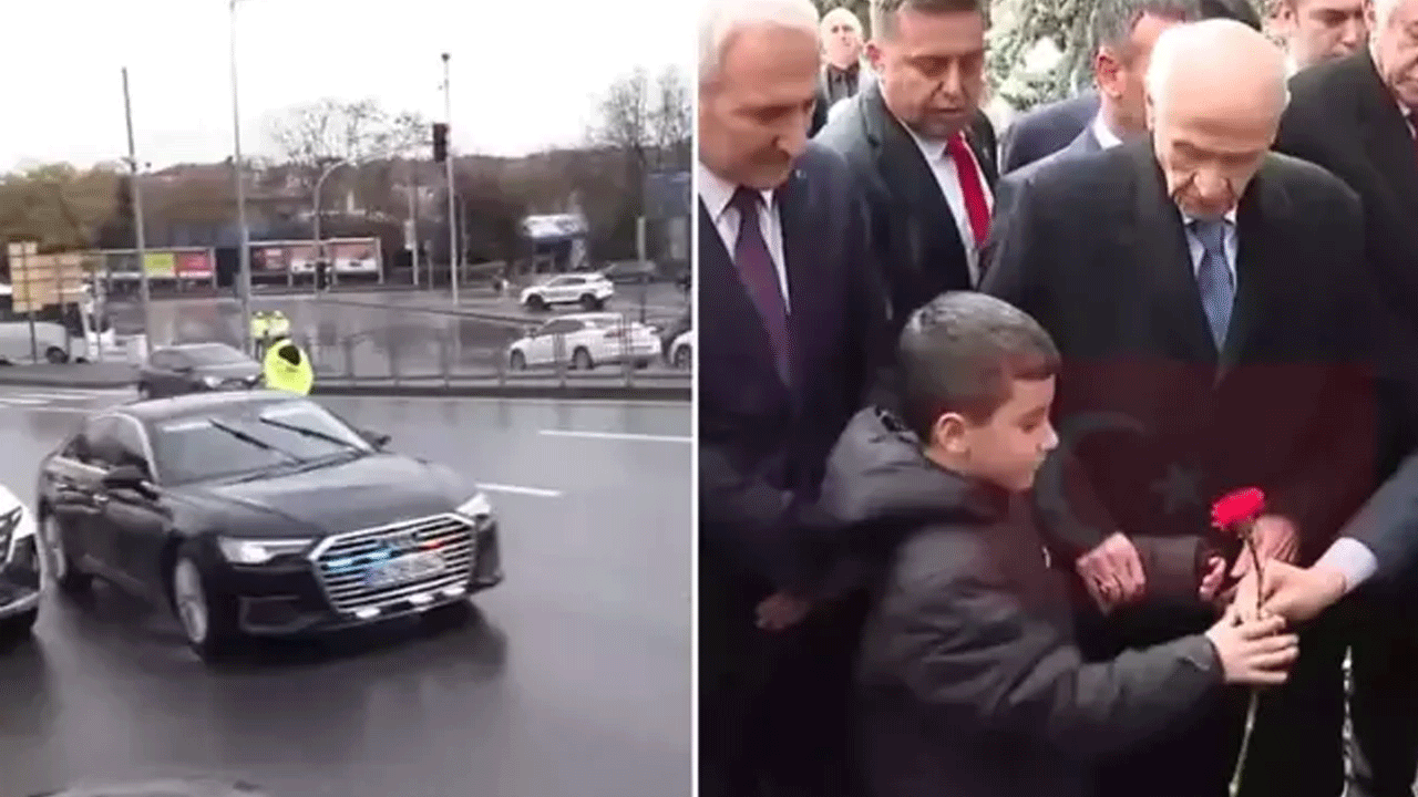 Bahçeli'nin yanındaki çocuk bakın kim çıktı