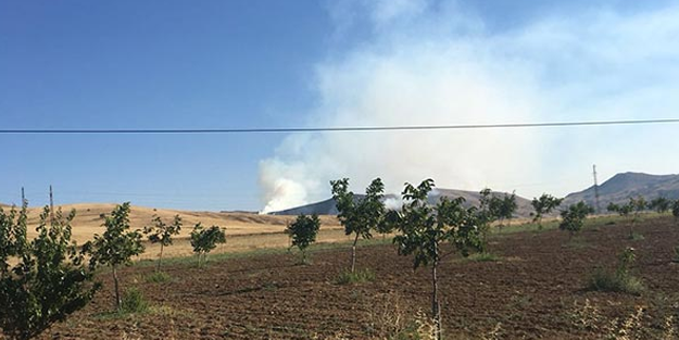 Bahçesindeki otları yakmak isterken 3 köyün arazisini yaktı